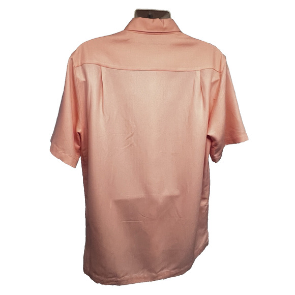 Caribbean Hawaiian Tropical Floral Embroidered Palm Trees Button Up Shirt Large - Picture 2 of 8